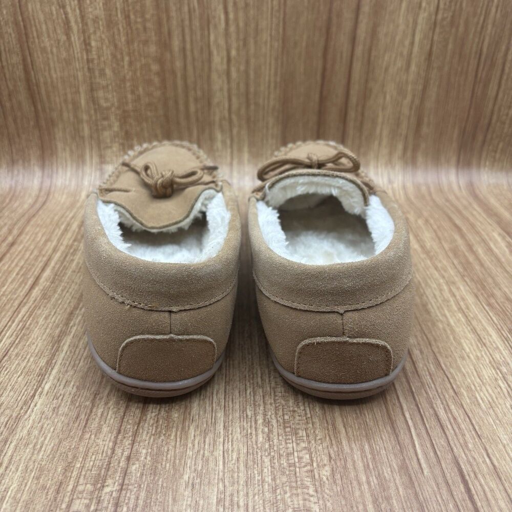 Minnetonka Camp Tie Moccasin Lined Hard Rubber Sole Women’s Size 8 M - Picture 5 of 8